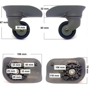 Travelite 5120 kerék 87 x 65 mm